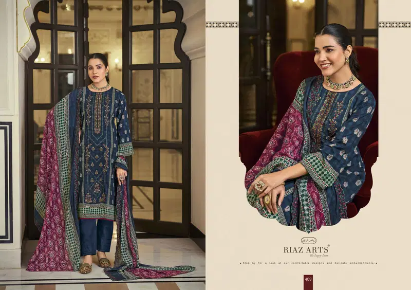 Bin Saeed Hit List By Riaz Arts Cotton Printed Dress Material Wholesale Online